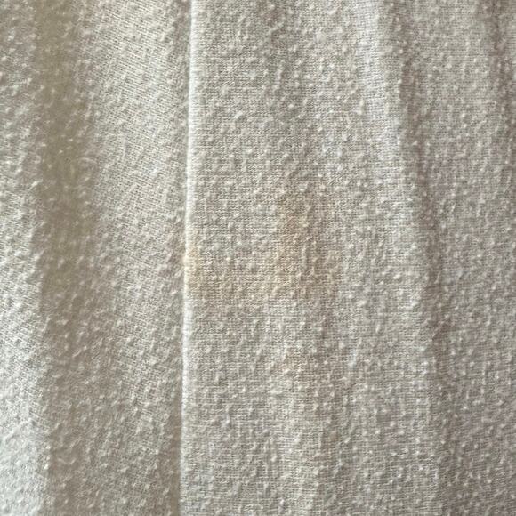 Vintage 1970s White Dress Rose Embroider Prairie Flutter Sleeve Nightgown Tie - Picture 12 of 16